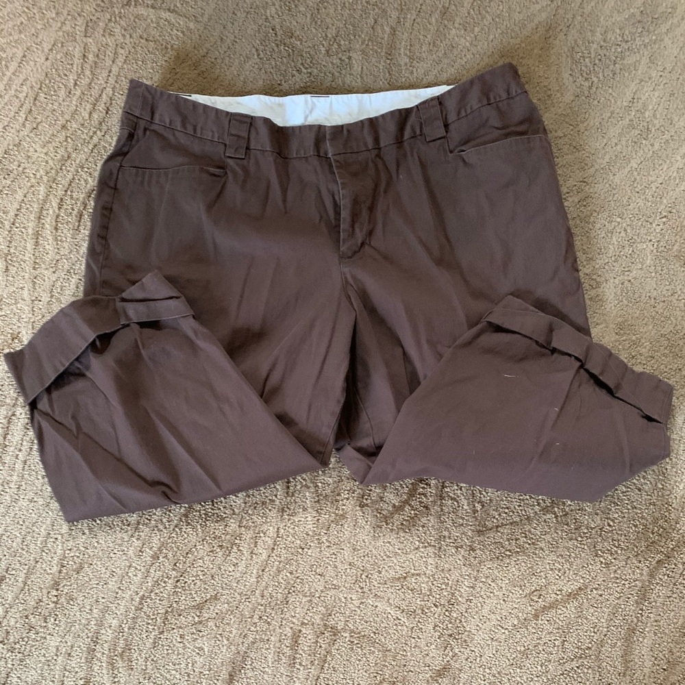 Brown Venezia cuffed capris